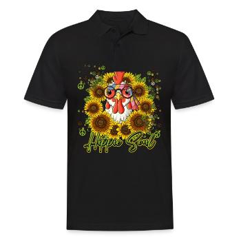 60s 70s Costume Hippie Soul - Polo Homme - noir - Devant - Kai (181cm)