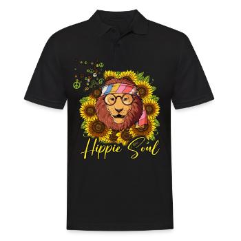 60s 70s Costume Hippie Soul - Polo Homme - noir - Devant - Kai (181cm)