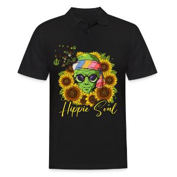 60s 70s Costume Hippie Soul - Polo Homme - noir - Devant - Kai (181cm)