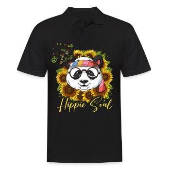 60s 70s Costume Hippie Soul - Polo Homme - noir - Devant - Kai (181cm)