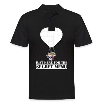Just Here For The Secret Menu Chinese Spy Balloon - Männer Poloshirt - Schwarz - Vorne - Kai (181cm)