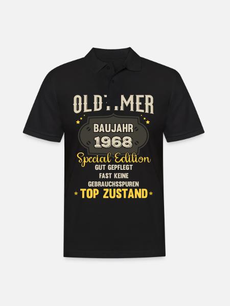 Oldtimer Baujahr 1968 - 55. Geburtstag - Männer Poloshirt - Schwarz