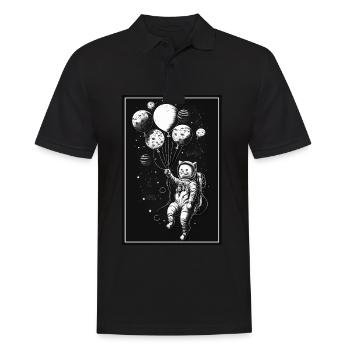 Chaton Astronaute de l’espace Planète Astronaute Astronaute - Polo Homme - noir - Devant - Kai (181cm)