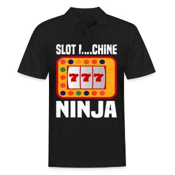Kasino Glücksspiel Spielautomat Kartenspiel - Männer Poloshirt - Schwarz - Vorne - Kai (181cm)