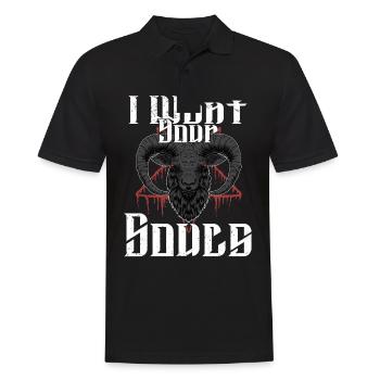 Satan Beelzebub Devil Gothic Pentagram Mystical - Men's Polo Shirt - black - Front - Kai (181cm)
