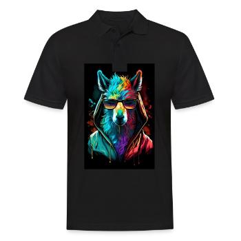 Lama Alpaga Lunettes de soleil Sweat à capuche Couleurs arc-en-ciel - Polo Homme - noir - Devant - Kai (181cm)