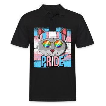 Pride LGBTQ Transgender Flagge Kostüm Pride Month - Männer Poloshirt - Schwarz - Vorne - Kai (181cm)