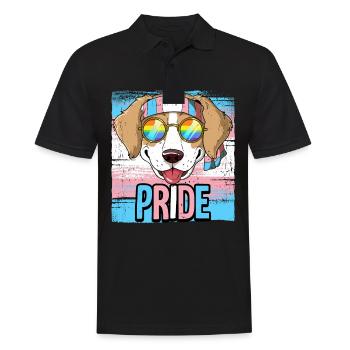 Pride LGBTQ Transgender Flag Costume Pride Month - Men's Polo Shirt - black - Front - Kai (181cm)