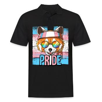 Pride LGBTQ Transgender Flagge Kostüm Pride Month - Männer Poloshirt - Schwarz - Vorne - Kai (181cm)