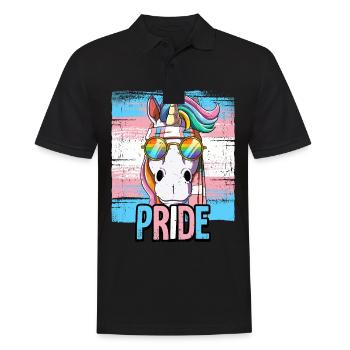 Fierté LGBTQ Transgender Costume Costume Mois de la fierté - Polo Homme - noir - Devant - Kai (181cm)