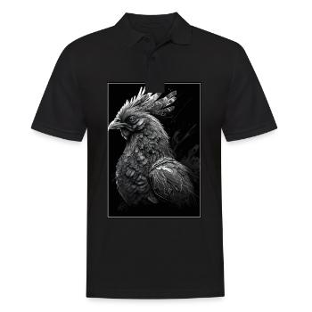Poulets Chuchoteur Fermier Poulailler Poulet Poulet - Polo Homme - noir - Devant - Kai (181cm)