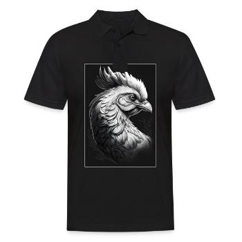 Poulets Chuchoteur Fermier Poulailler Poulet Poulet - Polo Homme - noir - Devant - Kai (181cm)
