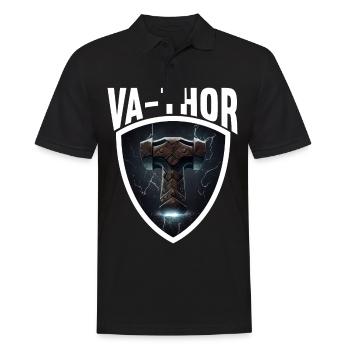 Papa Vathor Va Thor Fête des pères Fête des pères Cadeau de fête des pères - Polo Homme - noir - Devant - Kai (181cm)