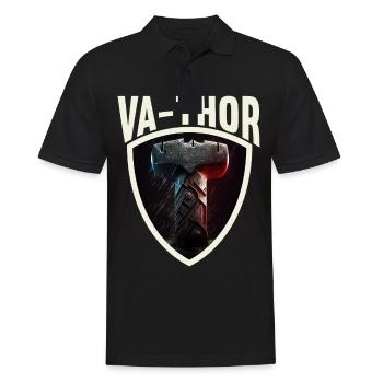 Papa Vathor Va Thor Fête des pères Fête des pères Cadeau de fête des pères - Polo Homme - noir - Devant - Kai (181cm)