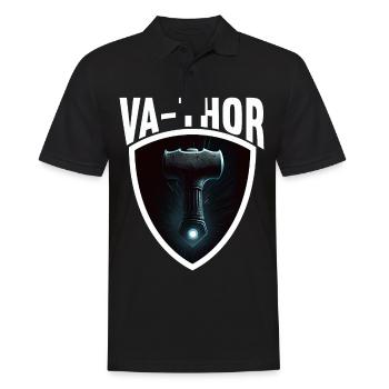 Papa Vathor Va Thor Vatertag Vatertagsgeschenk - Männer Poloshirt - Schwarz - Vorne - Kai (181cm)