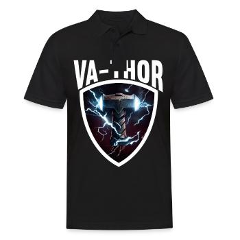 Papa Vathor Va Thor Vatertag Vatertagsgeschenk - Männer Poloshirt - Schwarz - Vorne - Kai (181cm)