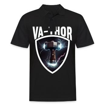 Papa Vathor Va Thor Vatertag Vatertagsgeschenk - Männer Poloshirt - Schwarz - Vorne - Kai (181cm)