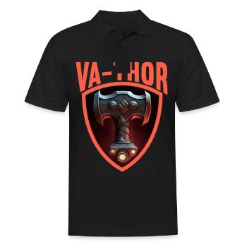 Papa Vathor Va Thor Fête des pères Fête des pères Cadeau de fête des pères - Polo Homme - noir - Devant - Kai (181cm)