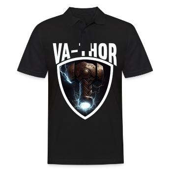 Papa Vathor Va Thor Vatertag Vatertagsgeschenk - Männer Poloshirt - Schwarz - Vorne - Kai (181cm)