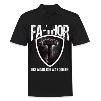 Papa Vathor Va Thor Fête des pères Fête des pères Cadeau de fête des pères - Polo Homme - noir - Devant - Kai (181cm)