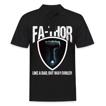 Papa Vathor Va Thor Fête des pères Fête des pères Cadeau de fête des pères - Polo Homme - noir - Devant - Kai (181cm)
