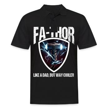 Papa Vathor Va Thor Vatertag Vatertagsgeschenk - Männer Poloshirt - Schwarz - Vorne - Kai (181cm)
