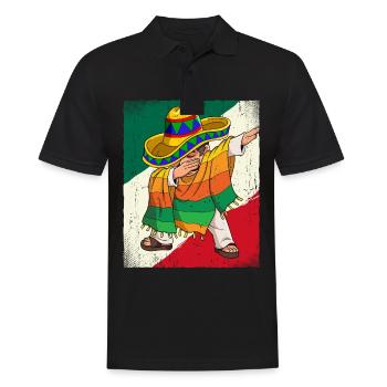 Dabbing Mexican Man Cinco De Mayo - Men's Polo Shirt - black - Front - Kai (181cm)