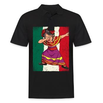 Dabbing Mexican Cxcx Cinco De Mayo - Männer Poloshirt - Schwarz - Vorne - Kai (181cm)