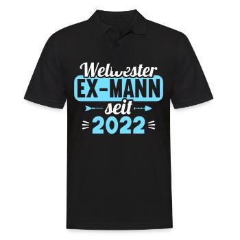 Weltbester Ex-Mann seit 2022 Scheidungs - Männer Poloshirt - Schwarz - Vorne - Kai (181cm)