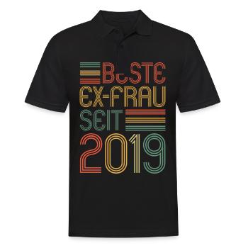 Weltbeste Ex-Frau seit 2019 Scheidungs - Männer Poloshirt - Schwarz - Vorne - Kai (181cm)