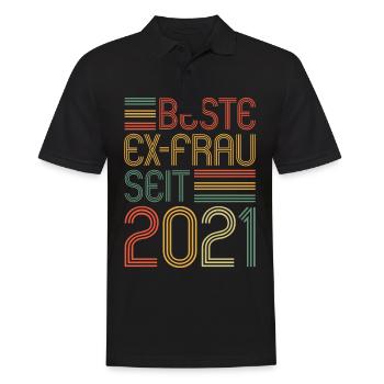 Weltbeste Ex-Frau seit 2021 Scheidungs - Männer Poloshirt - Schwarz - Vorne - Kai (181cm)