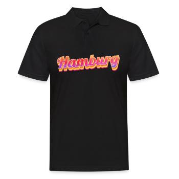 Hamburgerin Hamburger Hamburg - Männer Poloshirt - Schwarz - Vorne - Kai (181cm)