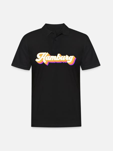 Hamburgerin Hamburger Hamburg - Men's Polo Shirt - black