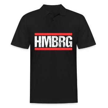 Hamburgerin Hamburger Hamburg - Männer Poloshirt - Schwarz - Vorne - Kai (181cm)