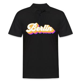 Berlin Berlinerin Berlin City Berlin - Men's Polo Shirt - black - Front - Kai (181cm)