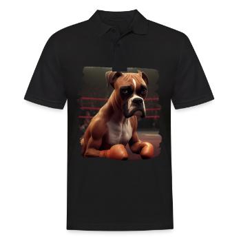 Boxer Hundebesitzer Hund Hunde Hunderasse Boxer - Männer Poloshirt - Schwarz - Vorne - Kai (181cm)