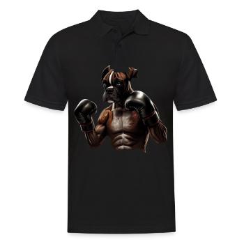 Boxer Hundebesitzer Hund Hunde Hunderasse Boxer - Männer Poloshirt - Schwarz - Vorne - Kai (181cm)