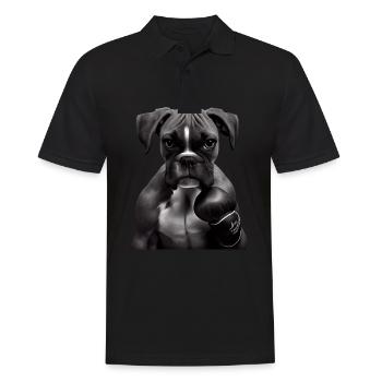 Boxer Hundebesitzer Hund Hunde Hunderasse Boxer - Männer Poloshirt - Schwarz - Vorne - Kai (181cm)