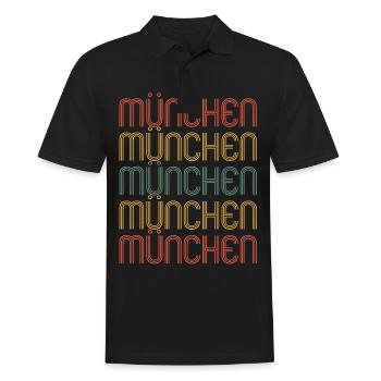 Munich Munich Munich - Men's Polo Shirt - black - Front - Kai (181cm)