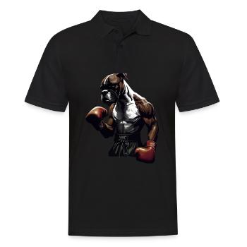 Boxer Hundebesitzer Hund Hunde Hunderasse Boxer - Männer Poloshirt - Schwarz - Vorne - Kai (181cm)