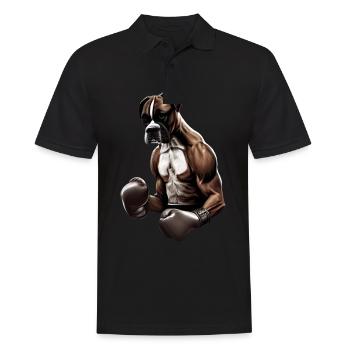 Boxer Hundebesitzer Hund Hunde Hunderasse Boxer - Männer Poloshirt - Schwarz - Vorne - Kai (181cm)