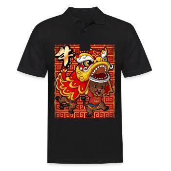 Jahr Des Ochsens Mondneujahrsfest Chinesisches - Männer Poloshirt - Schwarz - Vorne - Kai (181cm)