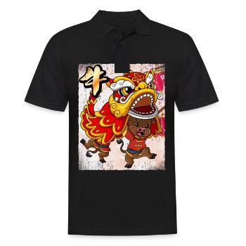Jahr Des Ochsens Mondneujahrsfest Chinesisches - Männer Poloshirt - Schwarz - Vorne - Kai (181cm)