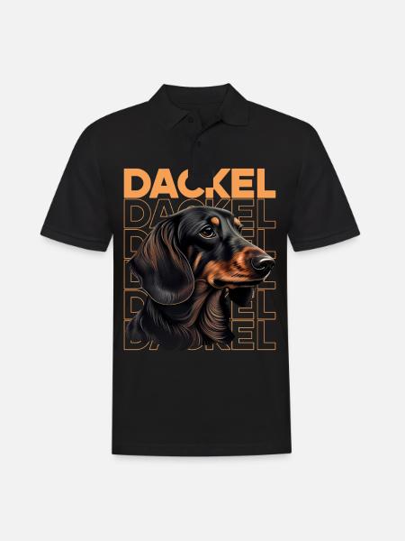 Bassotto a pelo duro Cani da cane bassotto Cucciolo di bassotto - Polo da uomo - nero