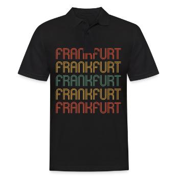 Frankfurterin Frankfurter Frankfurt - Männer Poloshirt - Schwarz - Vorne - Kai (181cm)