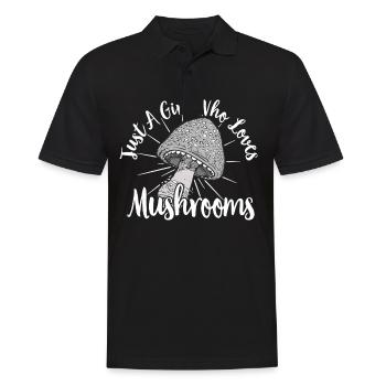 Cueilleur de champignons Chasseurs de champignons Amateurs de champignons Champignons Ferme de champignons - Polo Homme - noir - Devant - Kai (181cm)