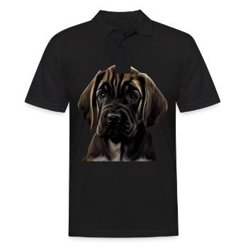 Great Dane Great Dane Dog Dogs Great Dane - Men's Polo Shirt - black - Front - Kai (181cm)