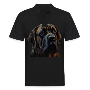 Great Dane Great Dane Dog Dogs Great Dane - Men's Polo Shirt - black - Front - Kai (181cm)