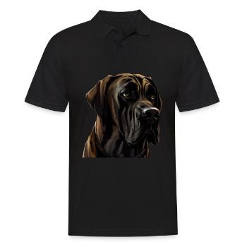Great Dane Great Dane Dog Dogs Great Dane - Men's Polo Shirt - black - Front - Kai (181cm)