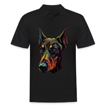 Doberman Dobermans Dog Dogs Puppy Doberman - Men's Polo Shirt - black - Front - Kai (181cm)